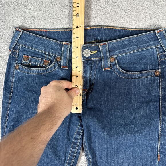 True Religion Johnny Jeans Women’s Size 29 Fit 32x31 Low Rise Straight Leg Jeans - Picture 8 of 14